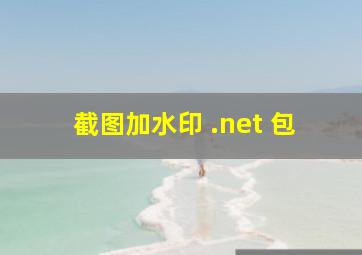 截图加水印 .net 包